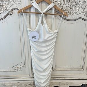 Princess Polly White Halter Bodycon Dress